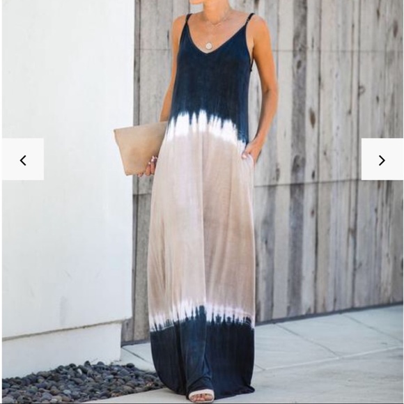 Vici Dresses & Skirts - Vici For Days Tie Dye Pocketed Maxi Dress Small